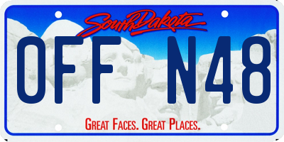 SD license plate 0FFN48