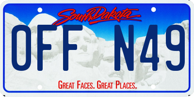 SD license plate 0FFN49