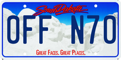 SD license plate 0FFN70