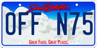 SD license plate 0FFN75