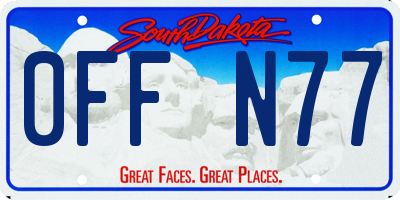 SD license plate 0FFN77