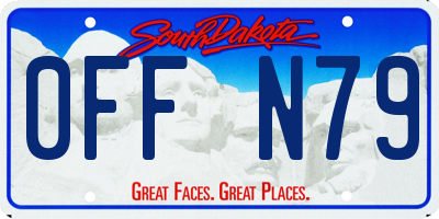 SD license plate 0FFN79