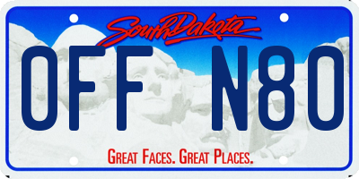 SD license plate 0FFN80