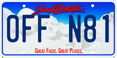 SD license plate 0FFN81
