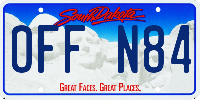 SD license plate 0FFN84