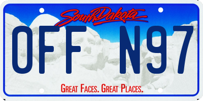 SD license plate 0FFN97