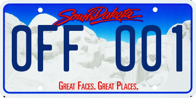 SD license plate 0FFO01