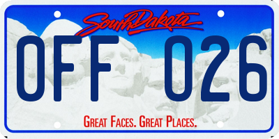 SD license plate 0FFO26