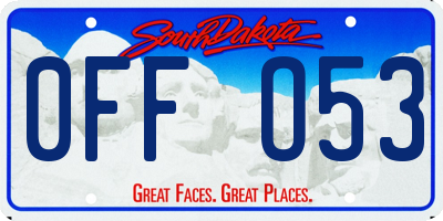 SD license plate 0FFO53