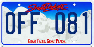 SD license plate 0FFO81