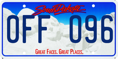 SD license plate 0FFO96