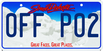 SD license plate 0FFP02