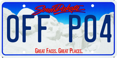 SD license plate 0FFP04