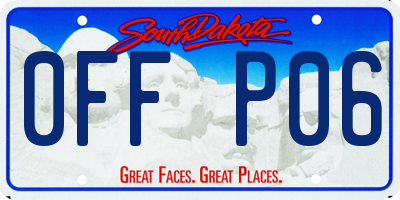 SD license plate 0FFP06
