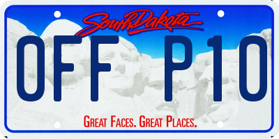 SD license plate 0FFP10