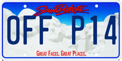 SD license plate 0FFP14