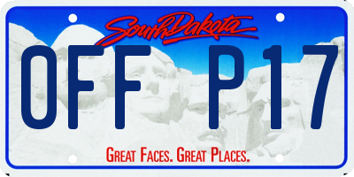SD license plate 0FFP17