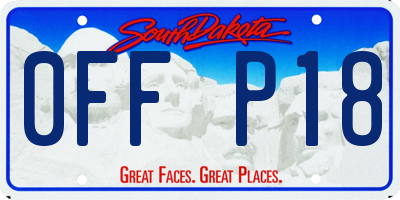 SD license plate 0FFP18
