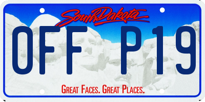 SD license plate 0FFP19