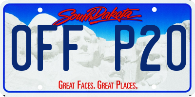 SD license plate 0FFP20