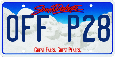 SD license plate 0FFP28