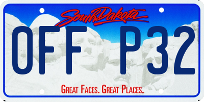 SD license plate 0FFP32