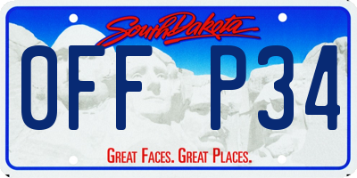 SD license plate 0FFP34
