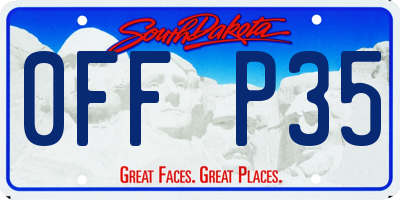 SD license plate 0FFP35