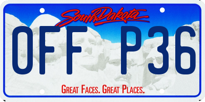 SD license plate 0FFP36