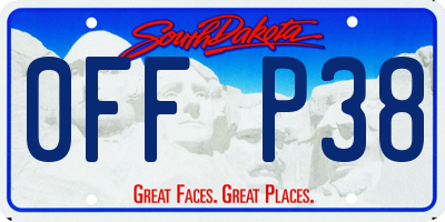 SD license plate 0FFP38