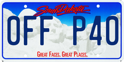 SD license plate 0FFP40