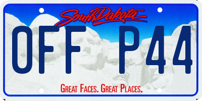 SD license plate 0FFP44