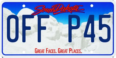 SD license plate 0FFP45