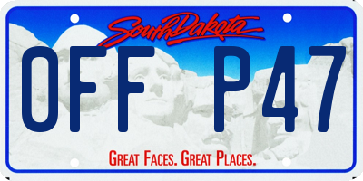 SD license plate 0FFP47