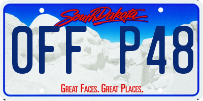 SD license plate 0FFP48