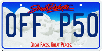 SD license plate 0FFP50