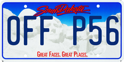 SD license plate 0FFP56