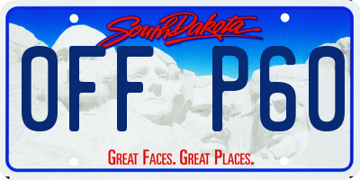 SD license plate 0FFP60