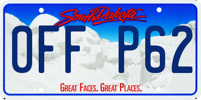 SD license plate 0FFP62