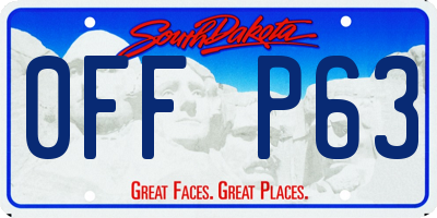 SD license plate 0FFP63