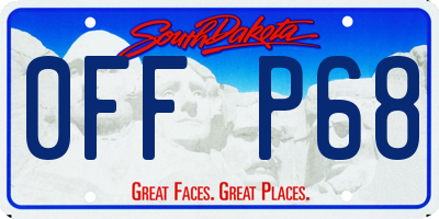 SD license plate 0FFP68