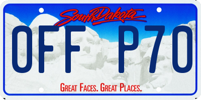 SD license plate 0FFP70