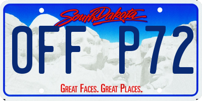 SD license plate 0FFP72