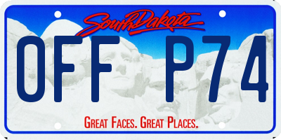 SD license plate 0FFP74