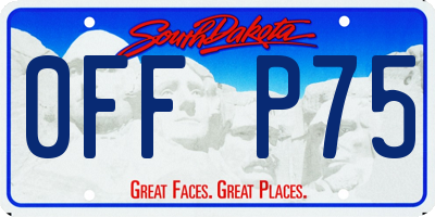 SD license plate 0FFP75
