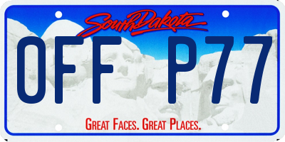 SD license plate 0FFP77