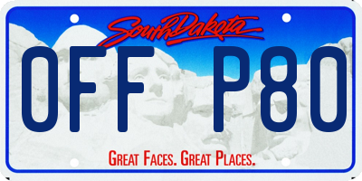 SD license plate 0FFP80