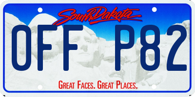 SD license plate 0FFP82