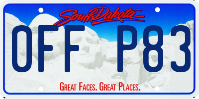 SD license plate 0FFP83
