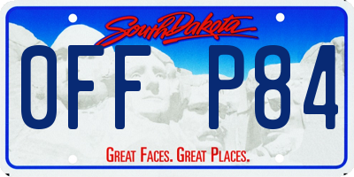 SD license plate 0FFP84